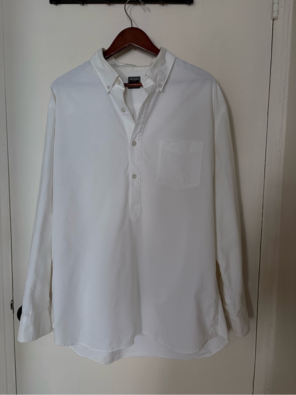 Todd Snyder White Button-Down Popover Shirt